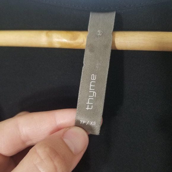 Thyme Maternity Black Zipper Faux Wrap Dress Event Business Casual Pregnancy - Picture 2 of 10